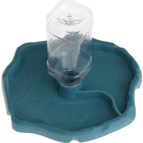 Reptile Feeder 2 in 1 Automatic Water Food Feeding Plate Lizard Turtle Dispenser