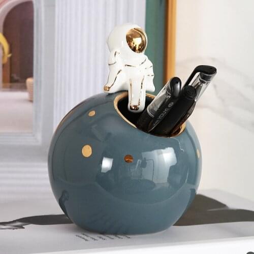 Creative Ceramic Pen Holder, Desktop, Nordic Cartoon, Fashion And Lovely Childrens Room Decoration