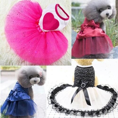 Rhinestone Summer Pet Dog Clothes Skirt for Small Dog Dresses Pet Cat Clothing for Dogs Dress Skirts Chihuahua Costume Pet Vest
