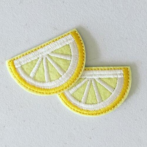 Lemon Slice Embroidery Patch Iron on Citrus Fruit Badge Summer Fruit Patch Pop Culture Gift DIY Embroidered Applique