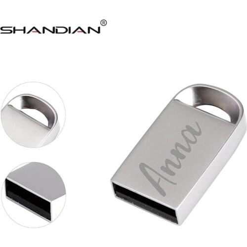 SHANDIAN USB 2.0 Mini USB Metal 4GB 16GB 32G 64GB Flash Drive pen drive waterproof usb stick pen drive High speed free logo