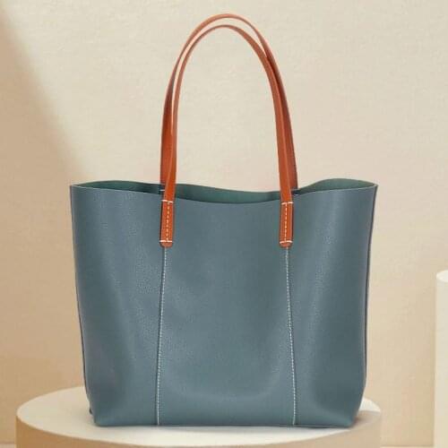 Quality Leather Large Capacity Shoulder Bag in Bucket for Women Bolsa Feminina Handbags Beautiful Girls Bags Designer