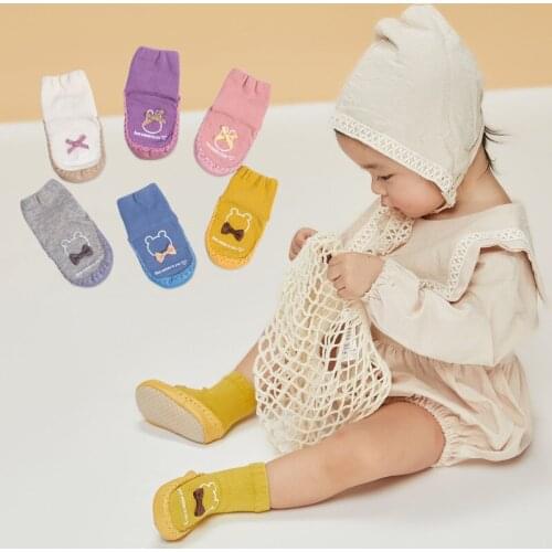 Cartoon Baby Sock Steps Footgear Dispensing Children Treasure Plate Socks Bow tie for Baby Socks Knee High Shoes