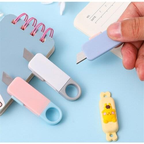 Creative Utility Knife Push Type Paper Cutter Retractable Paper Cutter Utility Knives Stationery for School Office Home