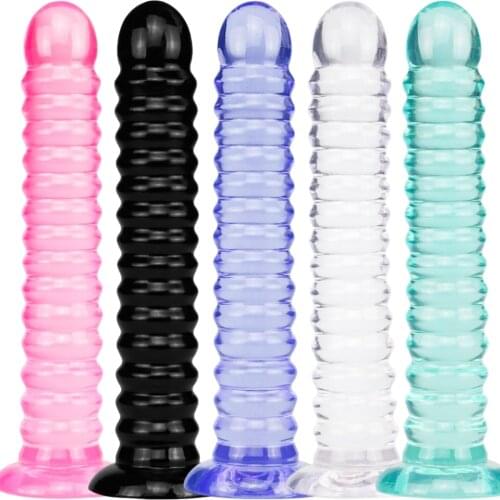 Huge Anal Dildo Butt Plug Sex Toy Soft Long Anal Expansion Vagina Stimulate for Women Suction Cup Big Dick Masturbator Adult Toy