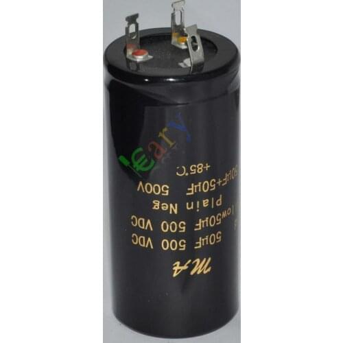 Wholesale and retail 2pc 500V 50uf + 50uf 85C New Can electrolyticCapacitor for tube amp DIY parts free shipping