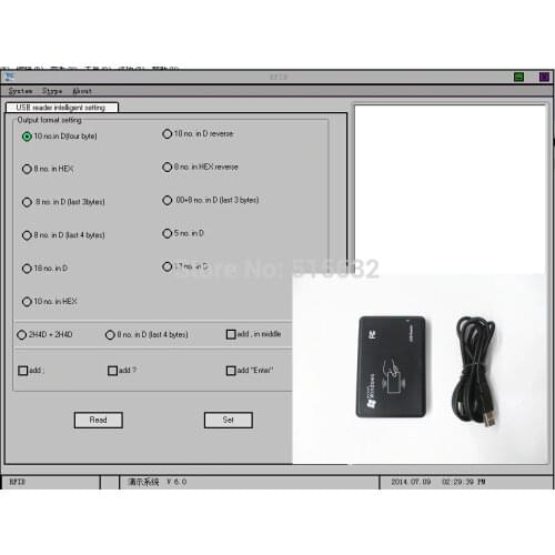 Customization Support 8-10 digital Security Black USB Proximity Sensor Smart RFID ID Card Reader writer 125Khz EM4100