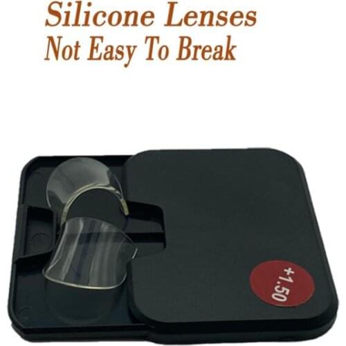 Portable 2-piece liquid silicone bifocal readingLiquid Silicone Bifocal Reading Lens Stick-on Presbyopic Lenses Magnification