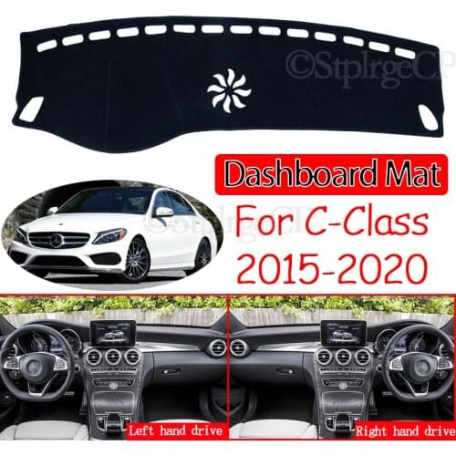 For Mercedes Benz C-Class W205 Anti-Slip Mat Dashboard Pad Sunshade Dashmat Carpet Accessories C-Klasse C180 C200 C220 C250 C300