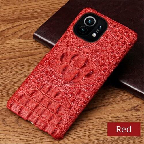 Shockproof Cowhide Leather Case For Xiaomi Mi 11 Case 3D Crocodile Cover Hard Coque For Xiaomi Mi 11 Lite 11 Ultra 10 Pro Funda