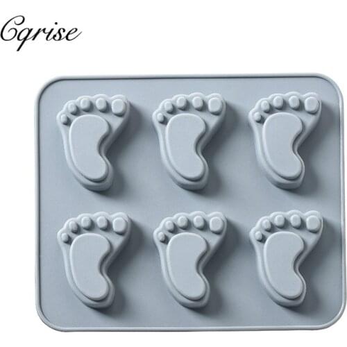 6pcs Feet Soap Silucone Mold 3d Mold Baby Soap Mold Chocolate Mold Cake Decorating Tools Baby Shower Birthday Supply