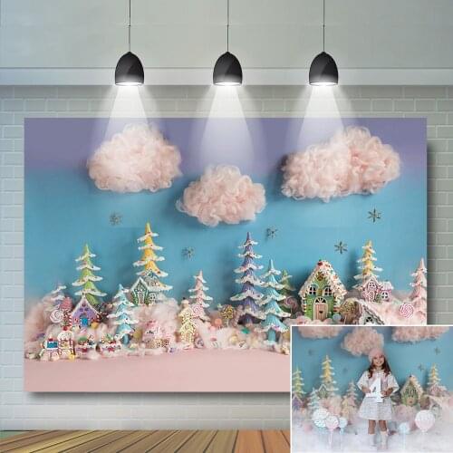 Candy House Kids Photography Background 1st Birthday Party Backdrop Professional Children Decor Childhood Phone Photo Studio