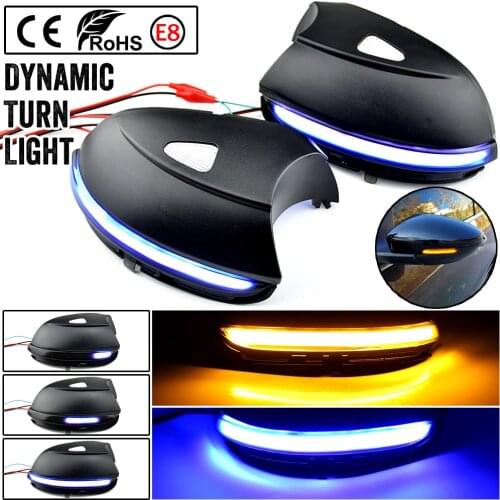 LED Side Wing Dynamic Turn Signal Light for VW Passat CC B7 Beetle Scirocco Jetta MK6 Euro Rearview Mirror Indicator