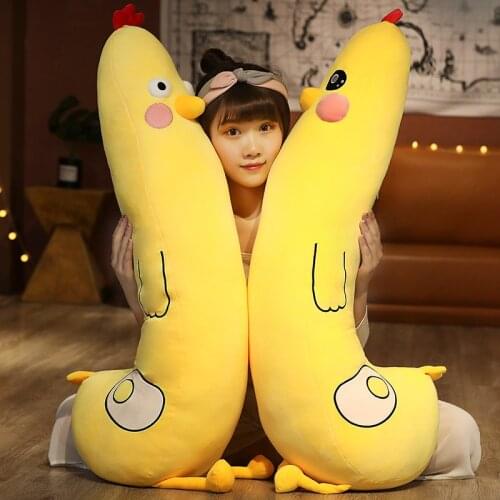 Creative Big Eyes Chick Stuffed Animal Plush Toy Cute Chicken Doll Soft Cartoon Pillow Cushion Kid Birthday Gifts