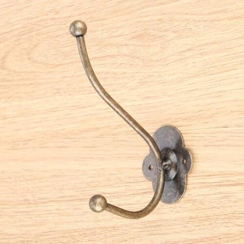 Vintage Bronze Hooks Antique Door Hanger Hooks Bathroom Wall Hanger Hats Bag Keychain Zinc Alloy Coat Wall Hooks With Screws