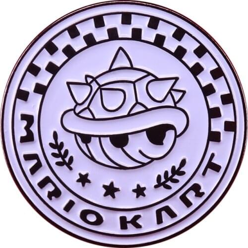 Super kart enamel pin comics video game button pin Denim PU coat Punk Brooch Gift