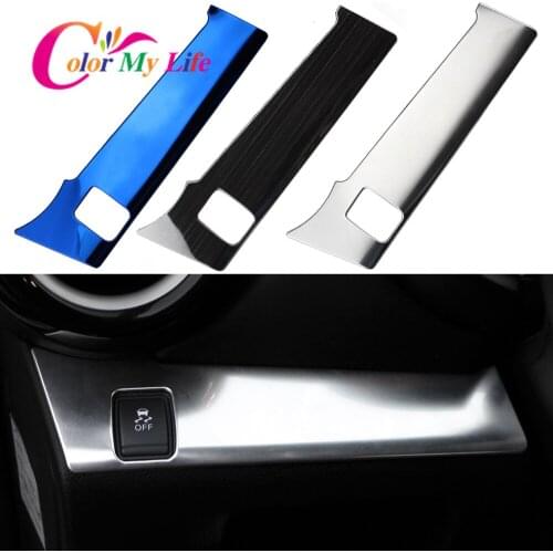 Color My Life Stainless Steel Interior ESP Button Knob Panel Protection Cover Trim for Nissan Kicks 2017 - 2021 LHD Accessories