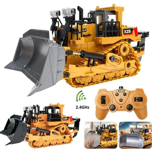 1:24 RC Bulldozer Tractor Model Remote Control Truck Car Excavator Engineering Vehicle Toy Kids Boy Gifts