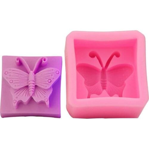 1Pcs Soap Mold DIY Handmade 3D Butterfly Silicone Mould Craft Kitchen Cake Baking Fondant Molds For Soap Making Supplies