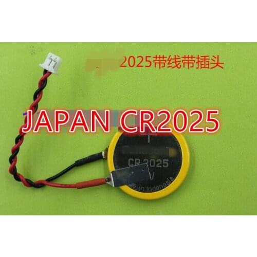 2PCS Japan original AFPG804 CR2025 3V battery with wire with plug welding foot PLC battery