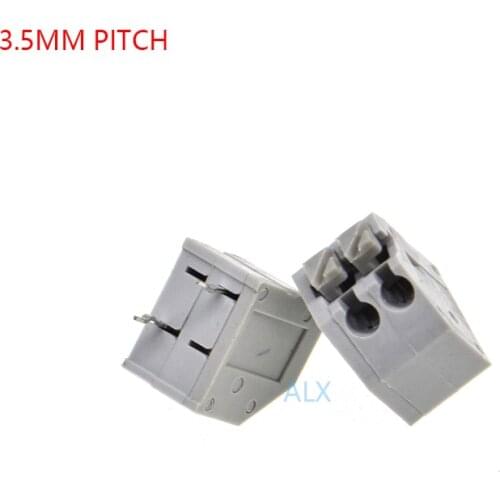 5/10PCS KF250 2/3/4/5/6/7/8/9 pin spring terminal block connector 3.5MM pitch right angle 2p 3p 4p 5P FOR pcb mounted splicing