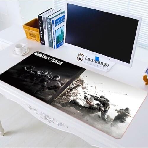 Rainbow six siege Large Gaming Mouse Pad Anti Slip Natural Rubber mat Computer Gamer Mousepad Mat Lock- Edge for computer gamer