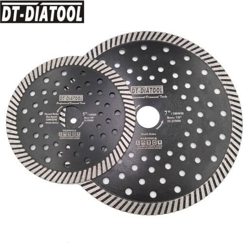 DT-DIATOOL 2pcs Diamond Blade Narrow Turbo Multi Hole Saw Blade cutting disc Dia 105mm 115mm 125mm 180mm 230mm Grinding wheel