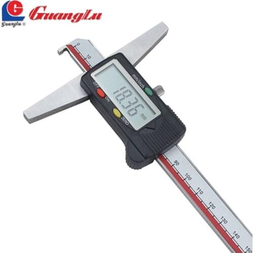 GUANGLU Digital Caliper Depth 0-150mm Single Hook Stainless Steel Vernier Calipers Electronic Measurement Instruments