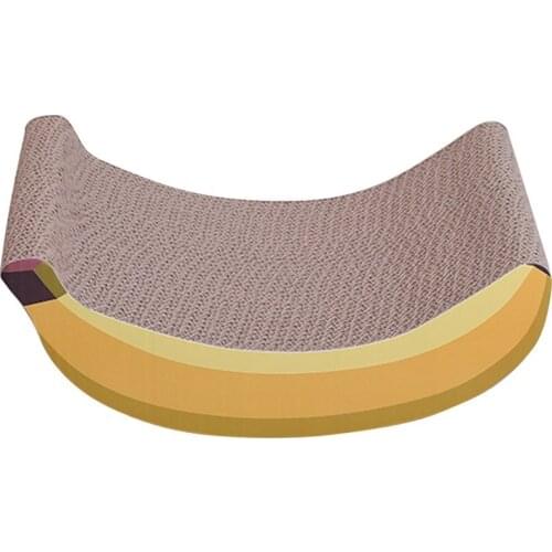 Wear-resistant Corrugated Paper Cat Scratching Board Chewing Toy Banana Shape Pet Product Pet Scratching Tool