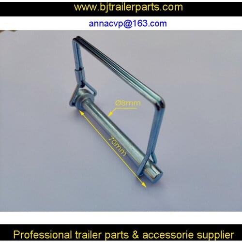 SQUARE WIRE LOCK PINS 8MM BRIGHT ZINC PLATED, PINS PARTS, TRAILER PARTS
