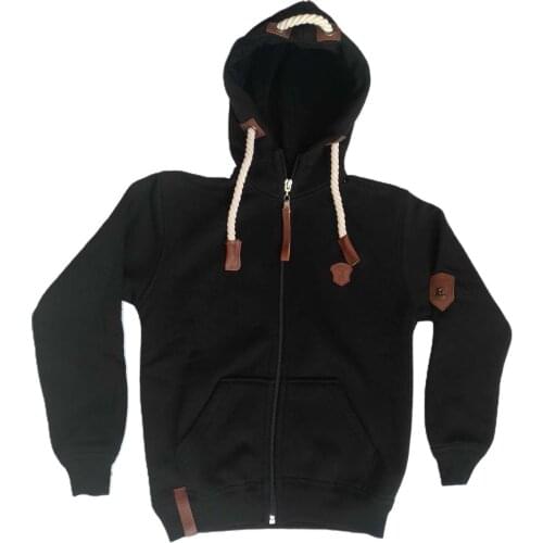 ÇCFK-NAK-KK Male and Female Child Hooded Zipper Pocket Inside Furry Sweat Jacket