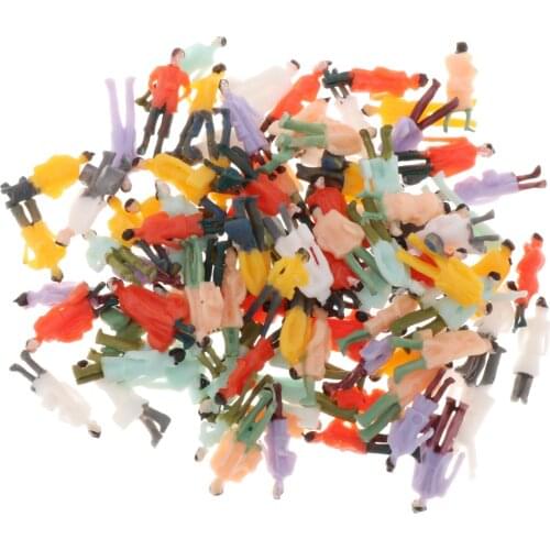Set of 100 1/87 Painted Figures Model Office Layout Decoration