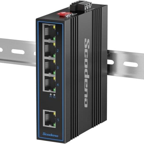 Industrial Ethernet Switch Fast Network 5 Port 10/100Base-T DIN IP40