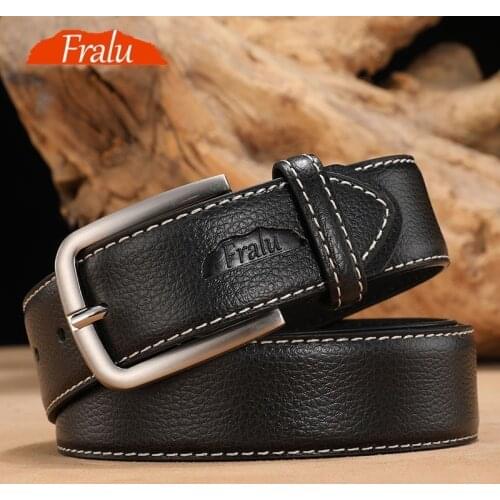 FRALU belt male leather belt men male genuine leather strap luxury pin buckle belts for men belt Cummerbunds ceinture homme