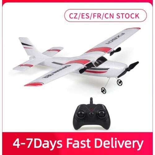 FX801 Airplane Cessna 182 DIY RC Plane 2.4GHz 2CH RC Airplane 20 Minutes Flying Time Outdoor RC Aircraft Toys for Kids Beginner