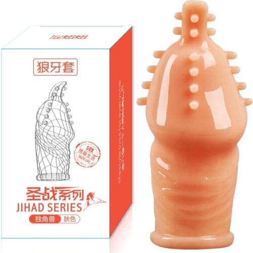 Sex Shops Silicone Cock Sleeve Delayed Ejaculation Penis Enlargement Sex Toys For Men Penis Rings Adult Products Reusable Condom