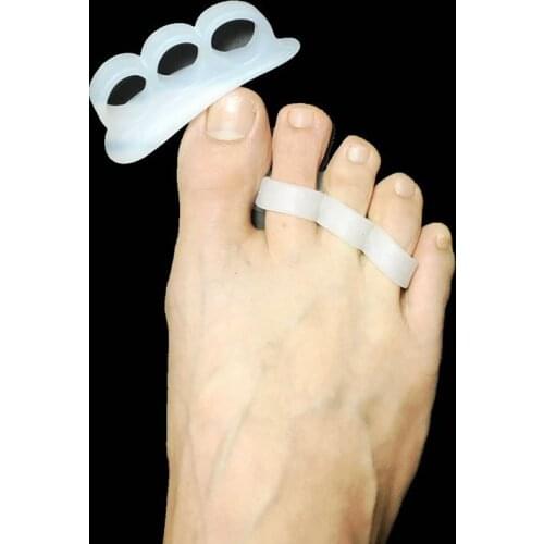 Separat Three Hole Toe Pad Nursing Insole Adult Silica Gel Elastic foot High heel insoles Insert Cushion 1pair=2pcs PS363863