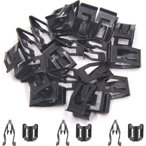 Uxcell 20 Pcs 8.5mm Dia Black Car Interior Front Dashboard Center Dash Console Trim Metal Retainer