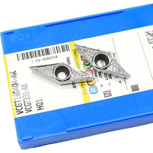 VCGT160404 AK H01 VCGT 160404 Aluminum cutter blade Insert Cutting Tool turning tool CNC Tools AL +TIN Alloy wood
