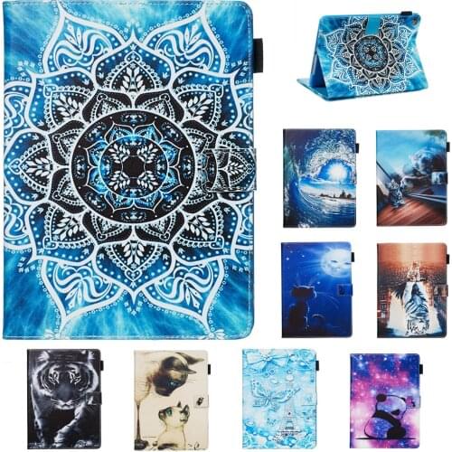 Sky Beach Pattern PU With Card Slot Cover Case For Samsung Galaxy Tab A 10.1 T510 T720 T515 T860 T280 T290 T580 T377 P200