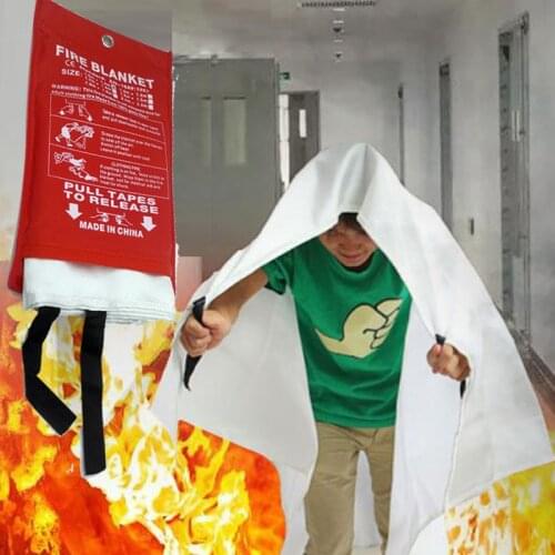 1.5M x 1.5M Fire Blanket Fiberglass Fire Flame Retardant Emergency Survival Fire Shelter Safety Cover Fire Emergency Blanket