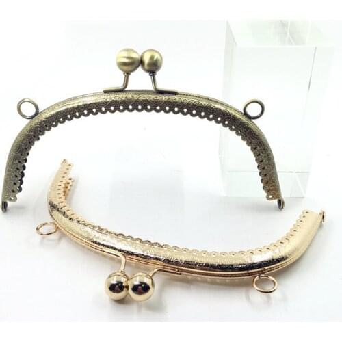 10pcs DIY 16.5cm Ball Head Press Metal Purse Frame Handle for Bag Sewing Craft Tailor Sewer