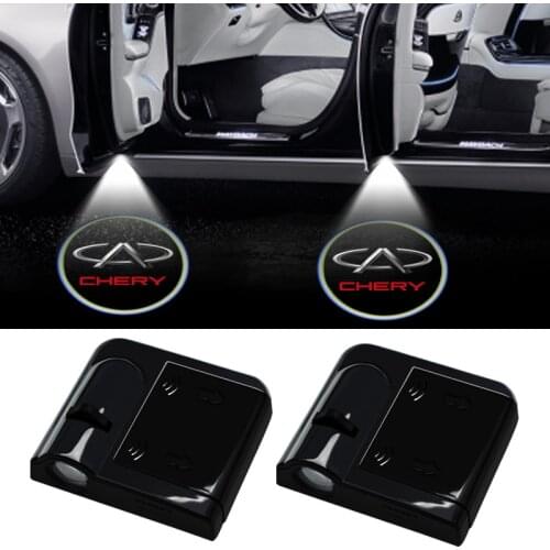 2pcs Car Door Welcome Light Car LED Lights Auto Lamp For Cherys Accessories Interior Fulwin QQ Tiggo 3 5 T11 A1 A3 A5 Amulet