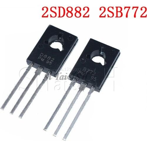 20pcs/lot 2SD882 2SB772 TO-126 ( D882 + B772 )
