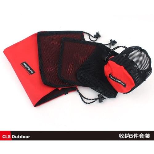 5pcs Travel bag set camping accessories classification package travel make-up toilet net storage hanging organizer handbags
