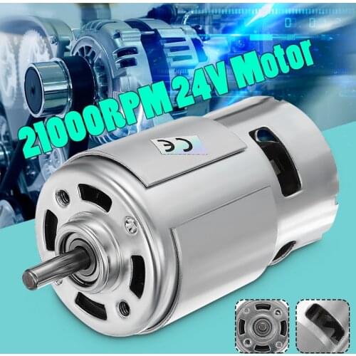 775 DC Motor Max 21000 RPM DC 12V-24V Ball Bearing Large Torque High Power Low Noise Gear Motor Electronic Component Motor