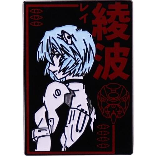 Anime Lovers Accessories Evangelion EVA Ayanami Rei Cartoon Metal Enamel Clothes Backpack Coats Lapel Badge Brooch Pin