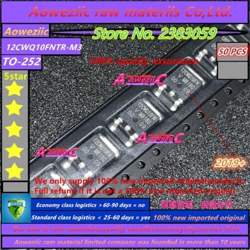 Aoweziic 50PCS 2019+ 100% new imported original VS-12CWQ10FNTR-M3 12CWQ10FNTR-M3 12CWQ10FN TO-252 Schottky diode