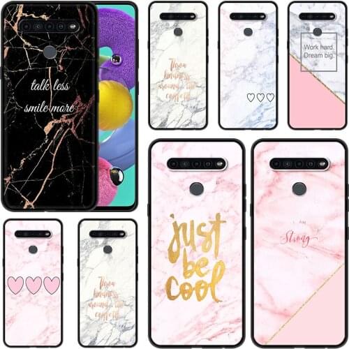 Bumper Fashion Marble Silicone Case for LG K40 K40s K41s K42 K50 K50s K52 K61 K71 LG G6 G7 G8 ThinQ Phone Cover Soft TPU Coque