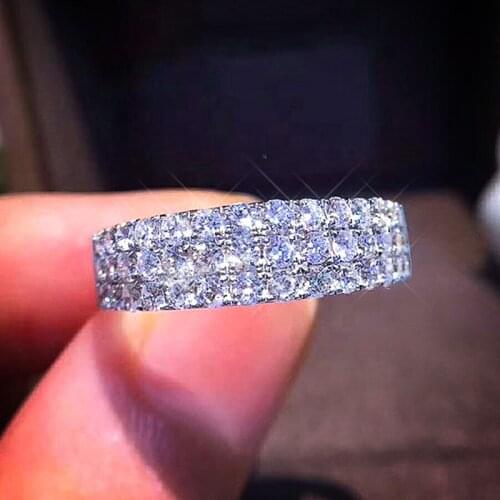 Brilliant Bridal Wedding Ring Micro Paved Shiny CZ Good Quality Statement Rings for Women Silver Color Fashion Jewelry Gift